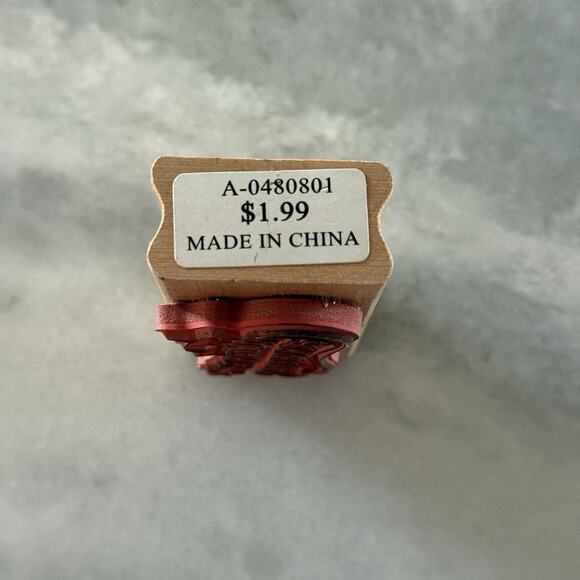 CMC Canadian Maple Collection Merry Christmas Wood Stamp Holiday Phrase Stars - Picture 4 of 4